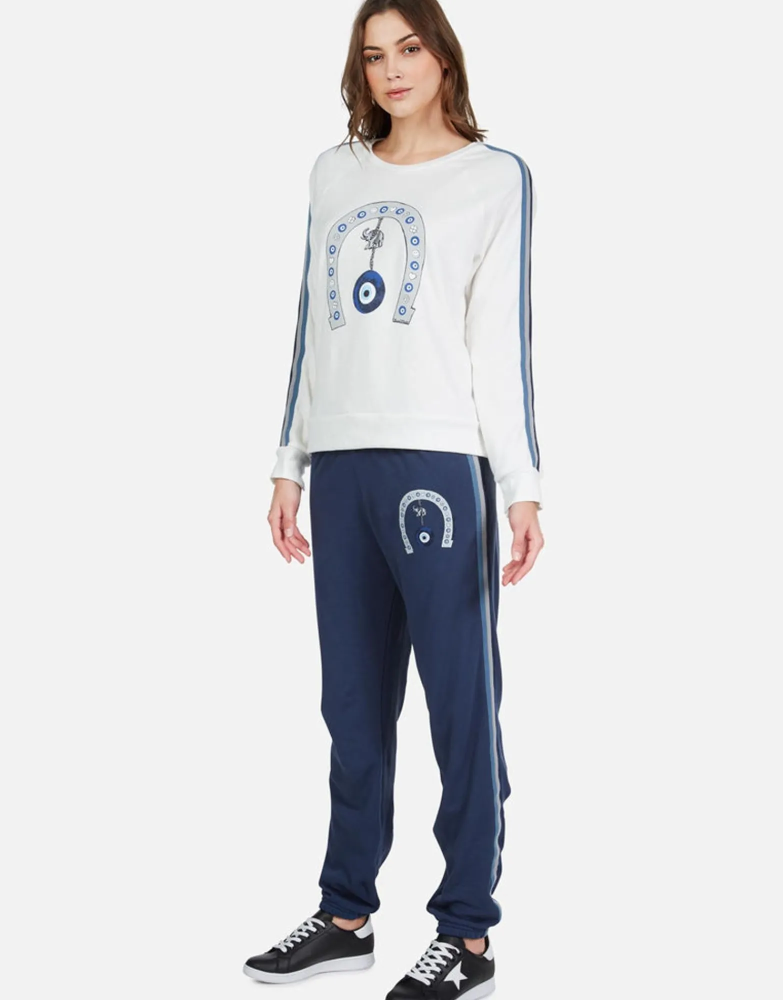 Discount Alessia Lucky Eye Horseshoe Sweatpant | Gia By Women Long Sweatpants