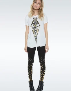 Online All Over Gold Foil Heart Legging | Shae By Women Leggings