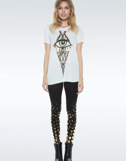 Online All Over Gold Foil Heart Legging | Shae By Women Leggings