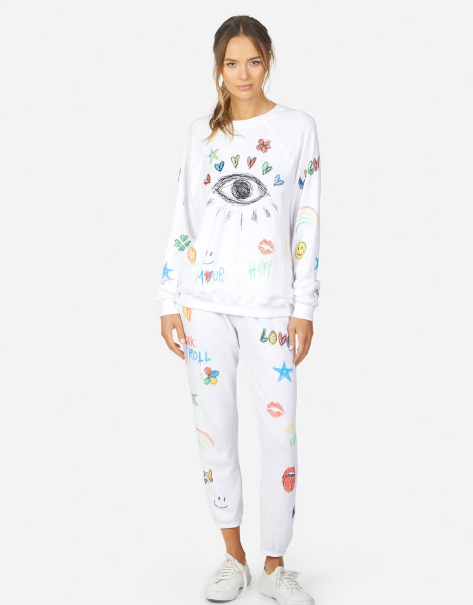 Flash Sale Anela Doodle Elements Women Long Sleeve