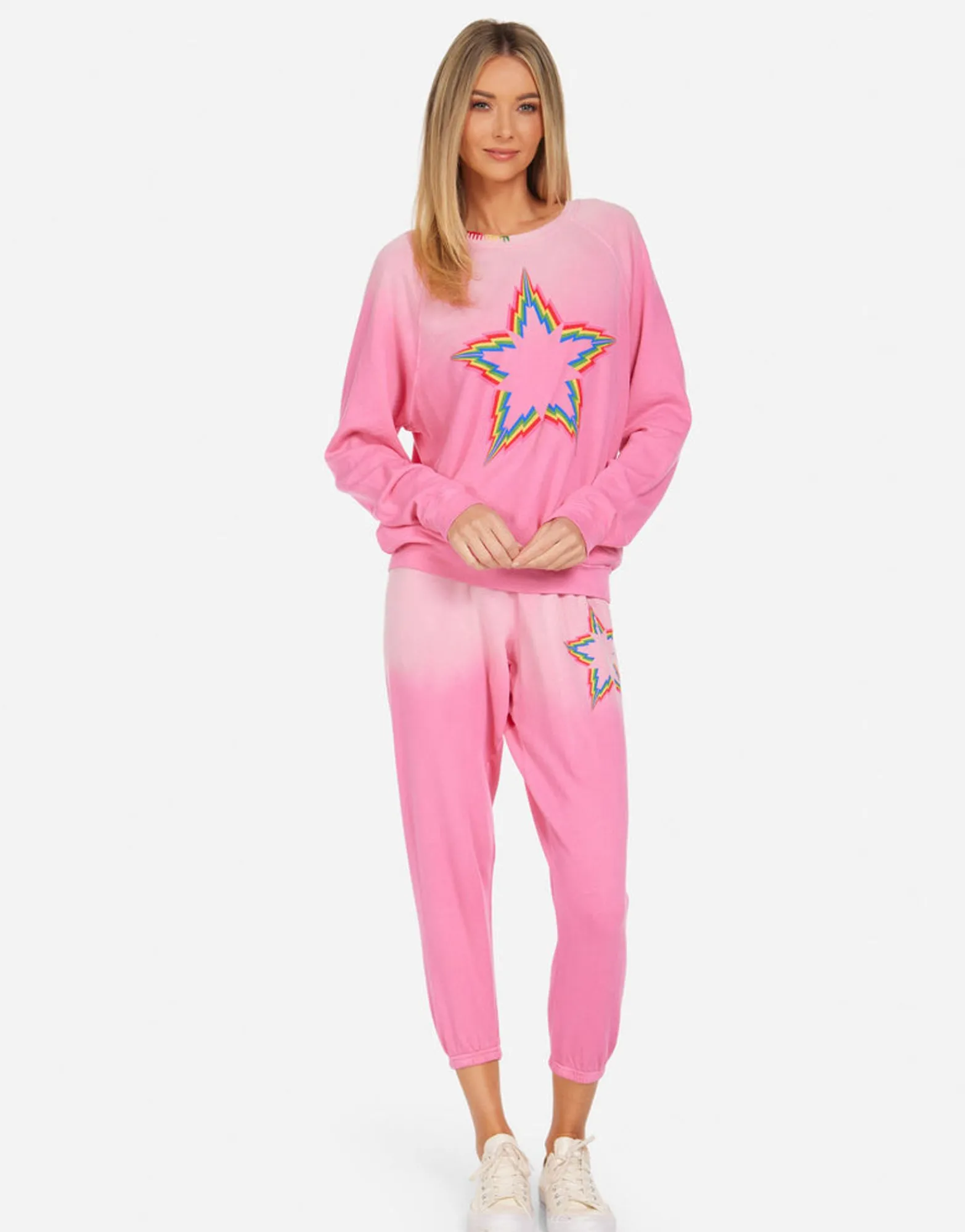 Flash Sale Anela Rainbow Lightning Star Women Long Sleeve