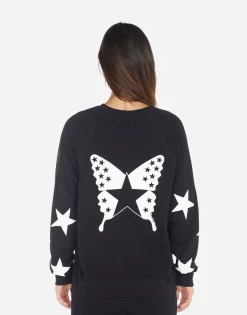 Clearance Anela Rock Star Butterfly Women Long Sleeve
