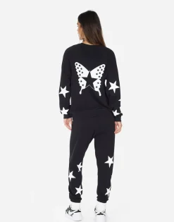 Clearance Anela Rock Star Butterfly Women Long Sleeve