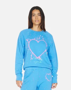 Flash Sale Anela Splatter Heart Women Long Sleeve