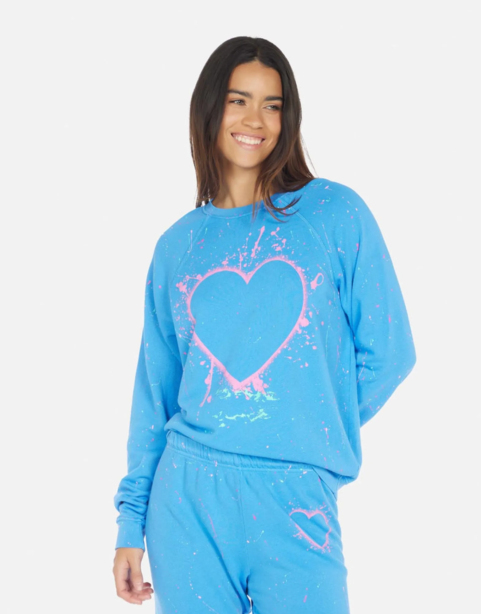 Flash Sale Anela Splatter Heart Women Long Sleeve