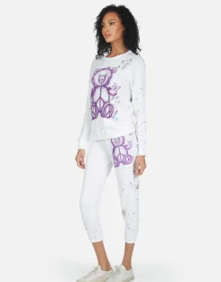 Shop Annabelle Peace Teddy Women Crop Sweatpants