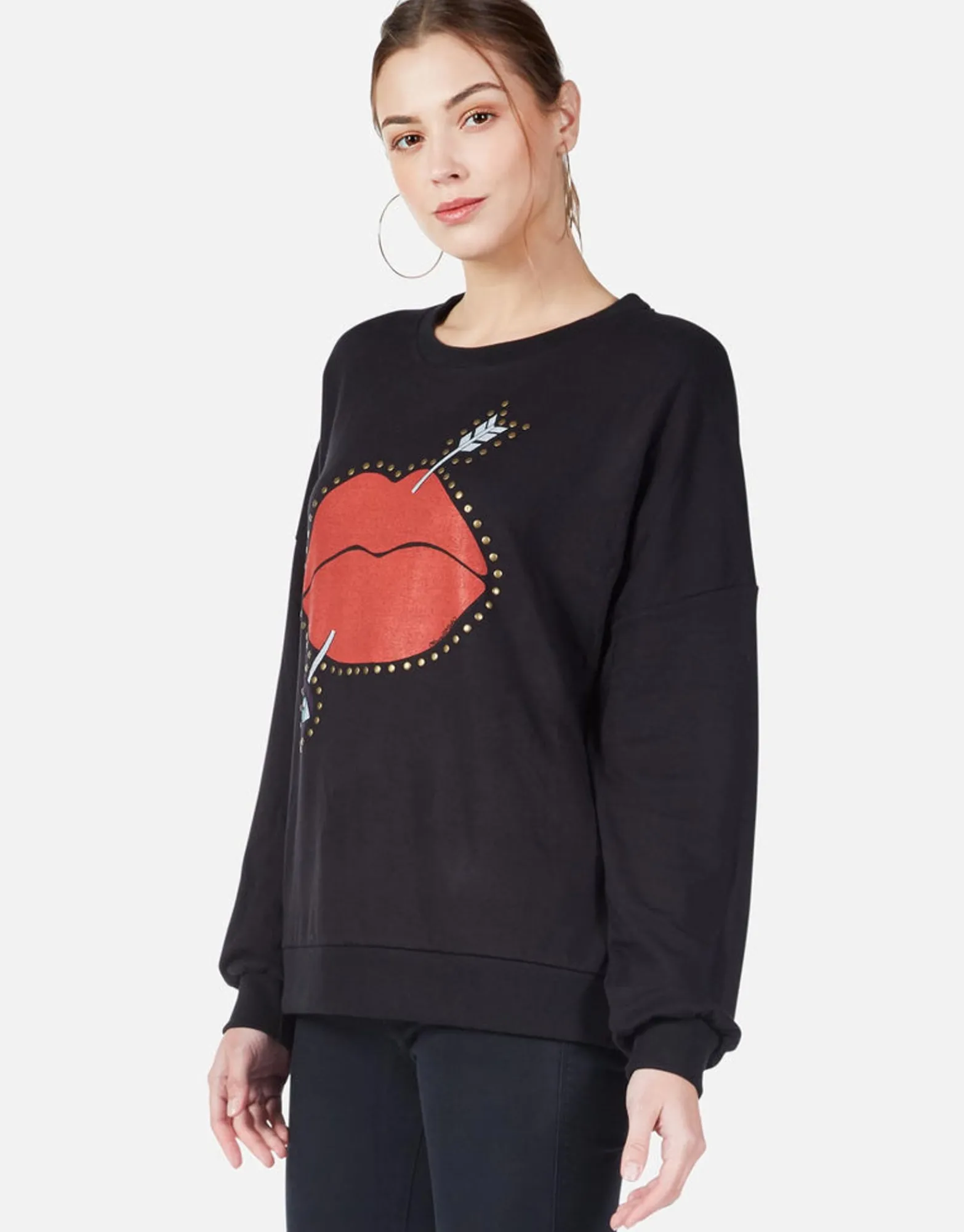 Outlet Arrow Lip L/S Boyfriend Pullover In | Sierra By Women Long Sleeve