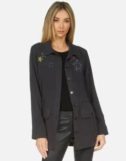 Cheap Ashanti Crystal Stars Pullover Top Clothing Made In Los Angeles California Usa Women Jackets