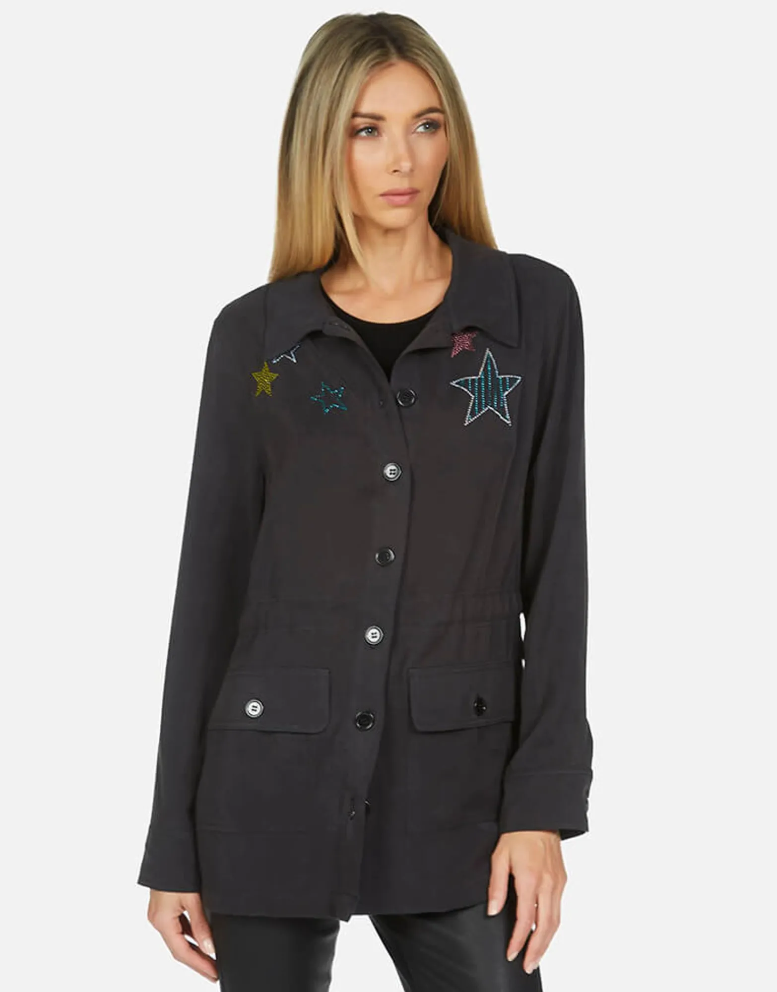 Cheap Ashanti Crystal Stars Pullover Top Clothing Made In Los Angeles California Usa Women Jackets
