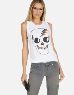 Best Ashlin Electric Skull Women Tanks