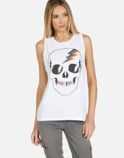 Best Ashlin Electric Skull Women Tanks