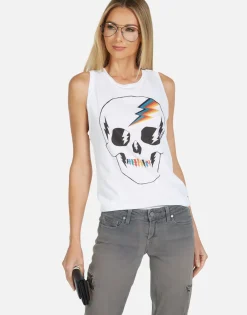 Best Ashlin Electric Skull Women Tanks
