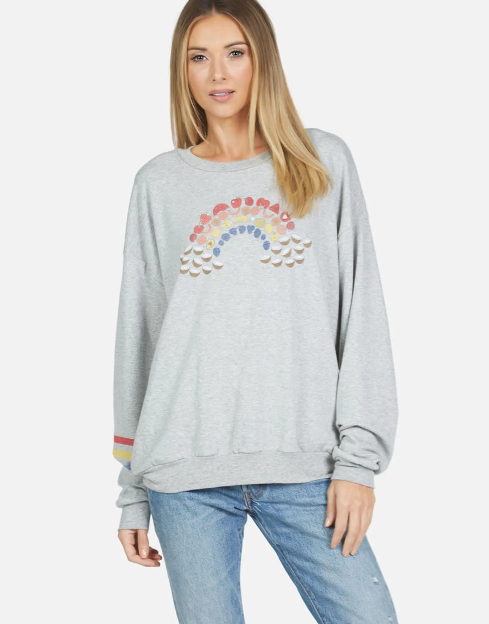 Clearance Babbs Fruit Rainbow Women Long Sleeve