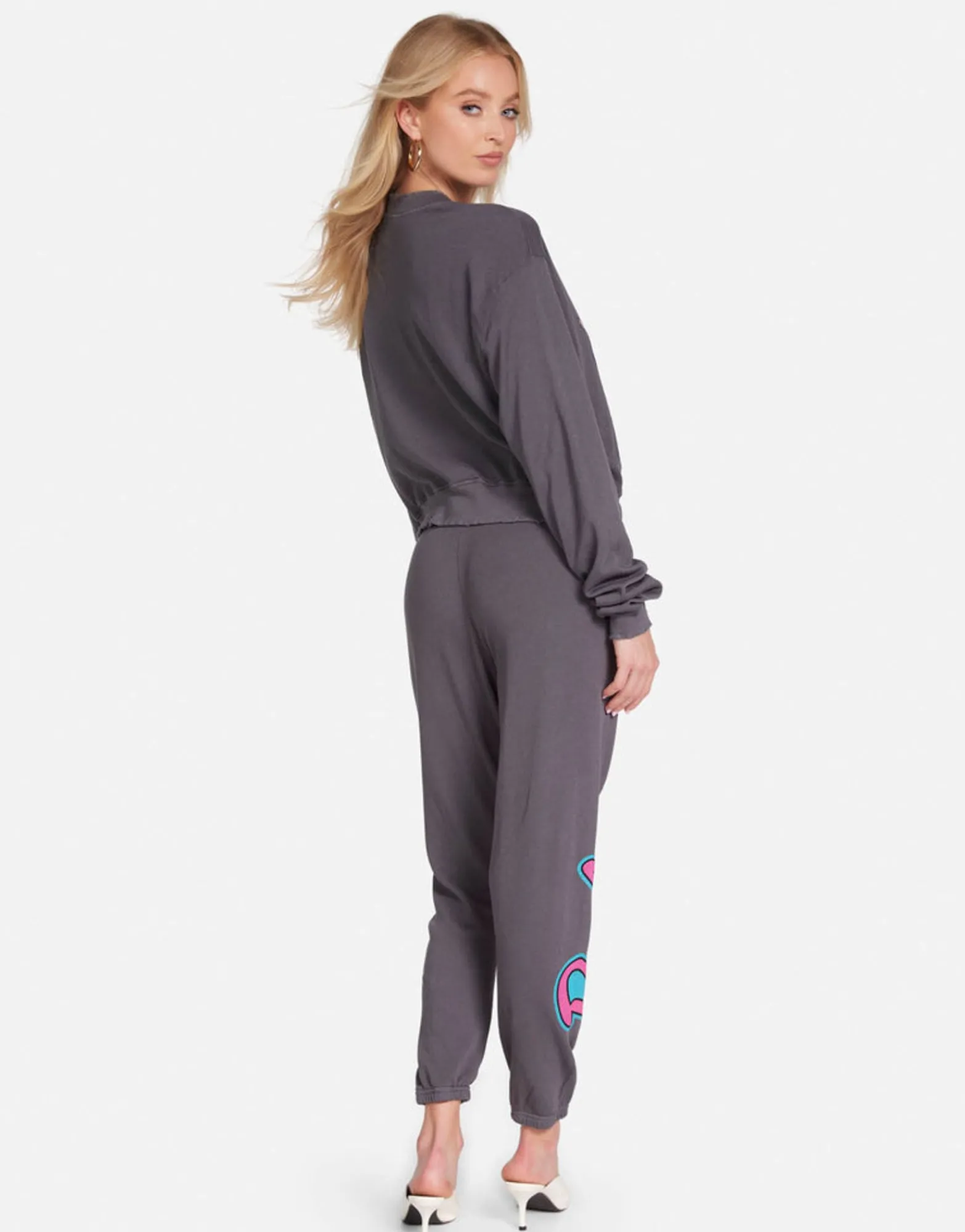 Hot Barbie & Friends Crop Pullover Lt Onyx | Spalding By Women Long Sleeve