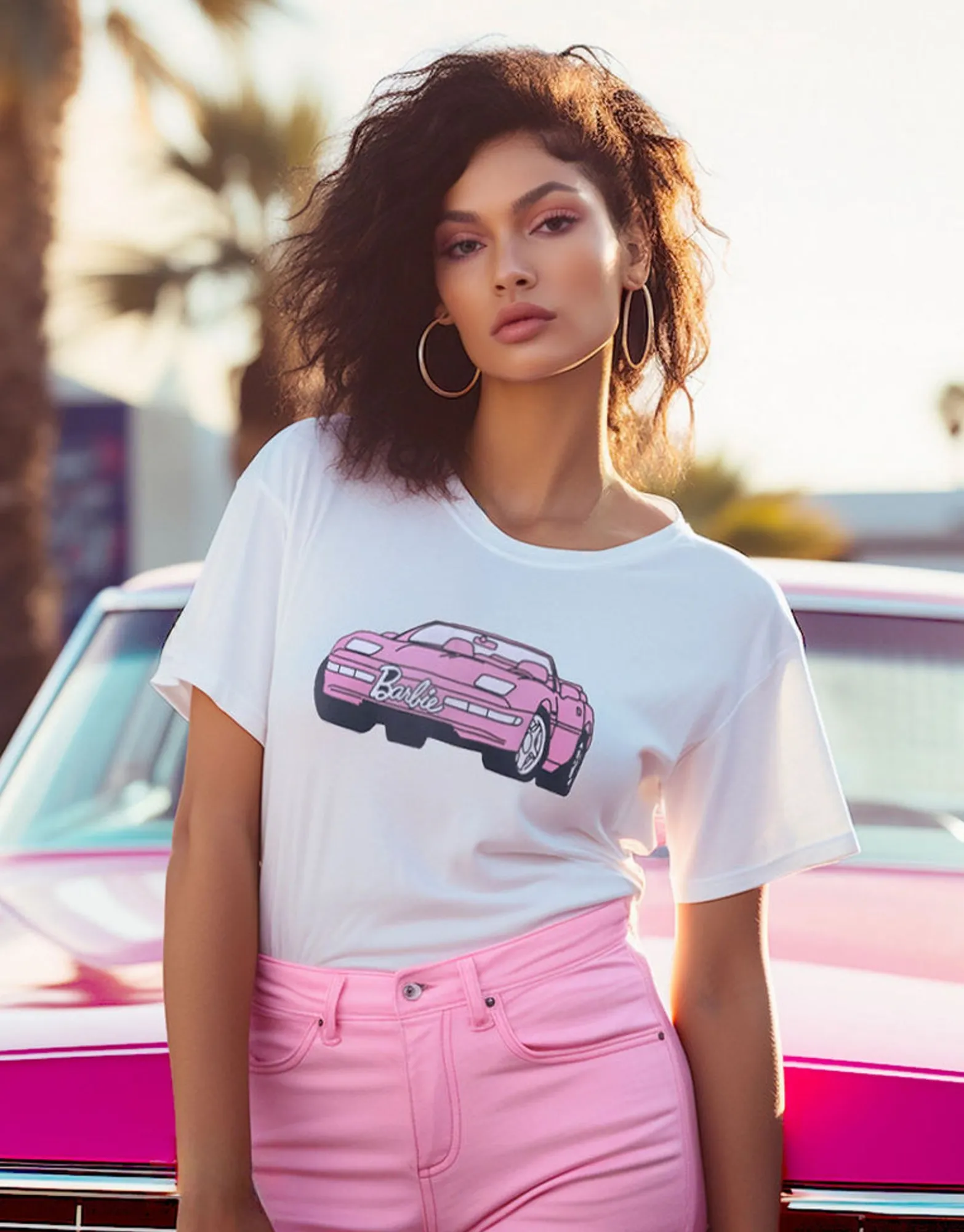 Shop Barbie Convertible Boxy Crop Tee In | Rue By Women Short Sleeve