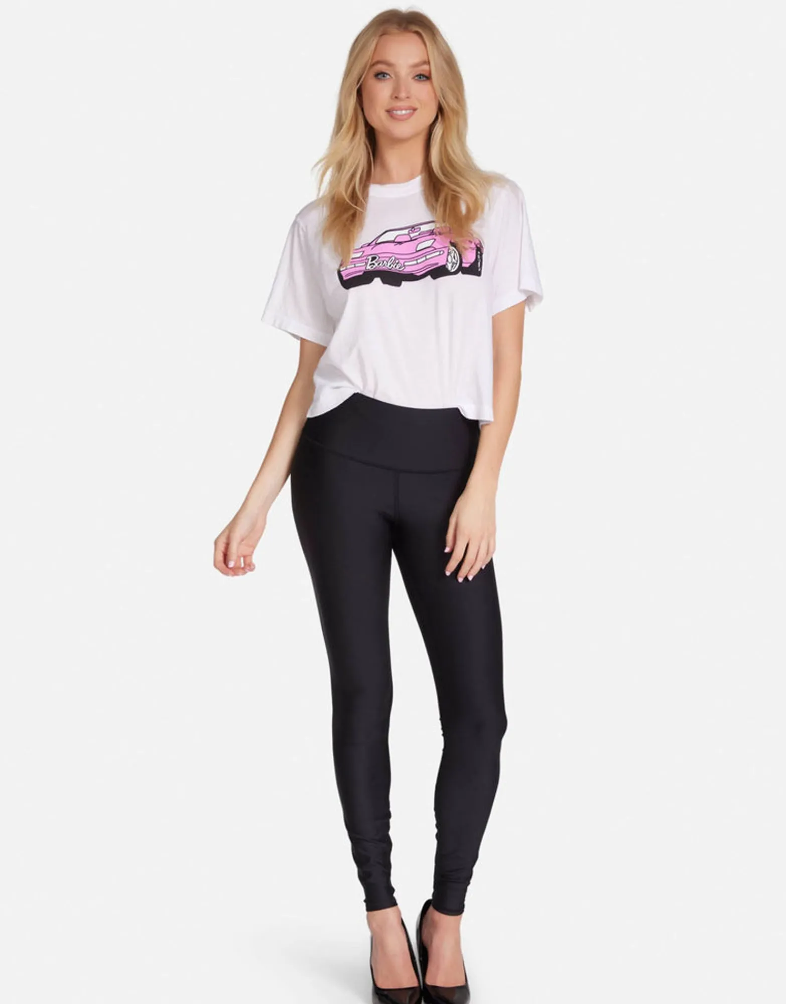 Shop Barbie Convertible Boxy Crop Tee In | Rue By Women Short Sleeve