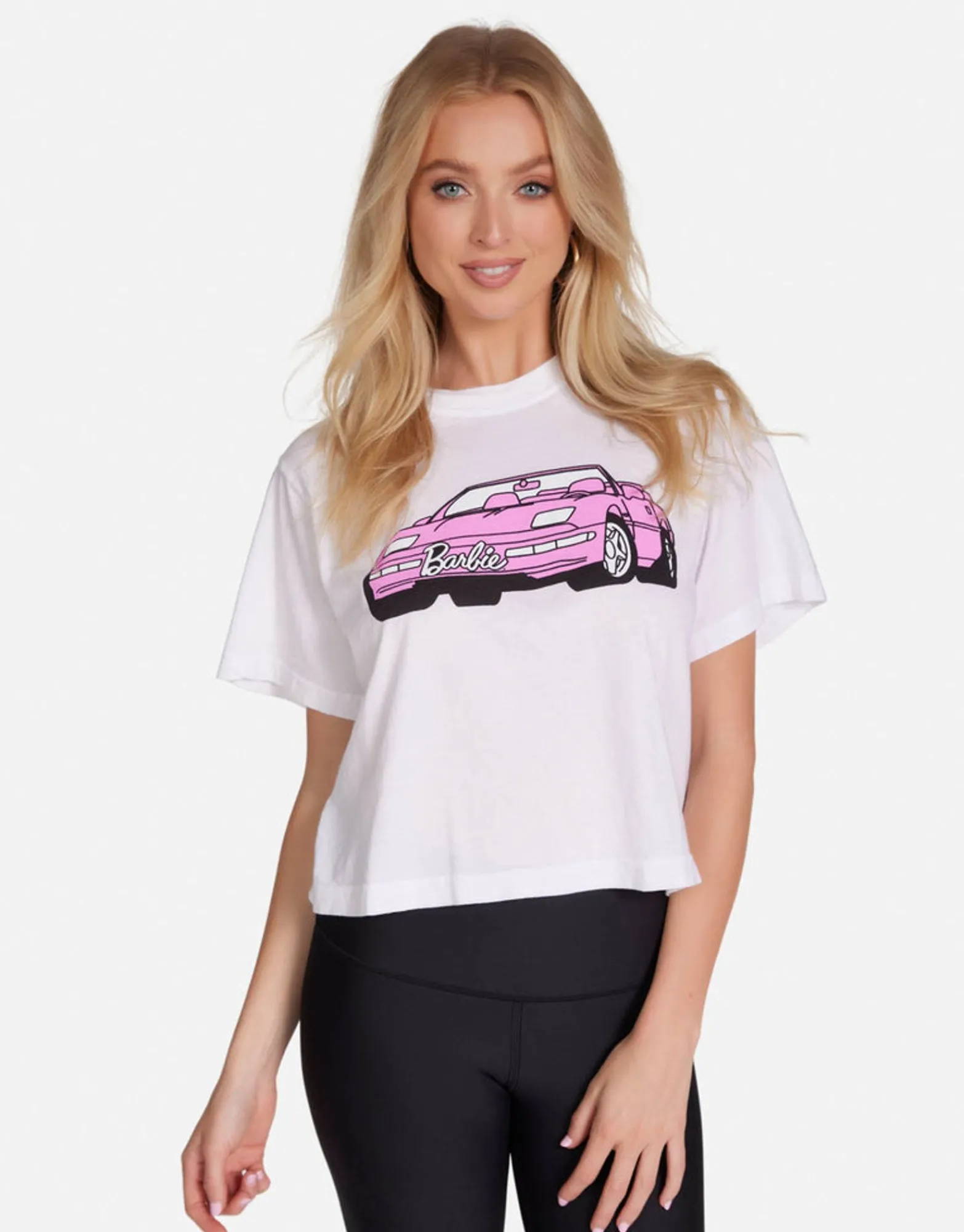 Shop Barbie Convertible Boxy Crop Tee In | Rue By Women Short Sleeve