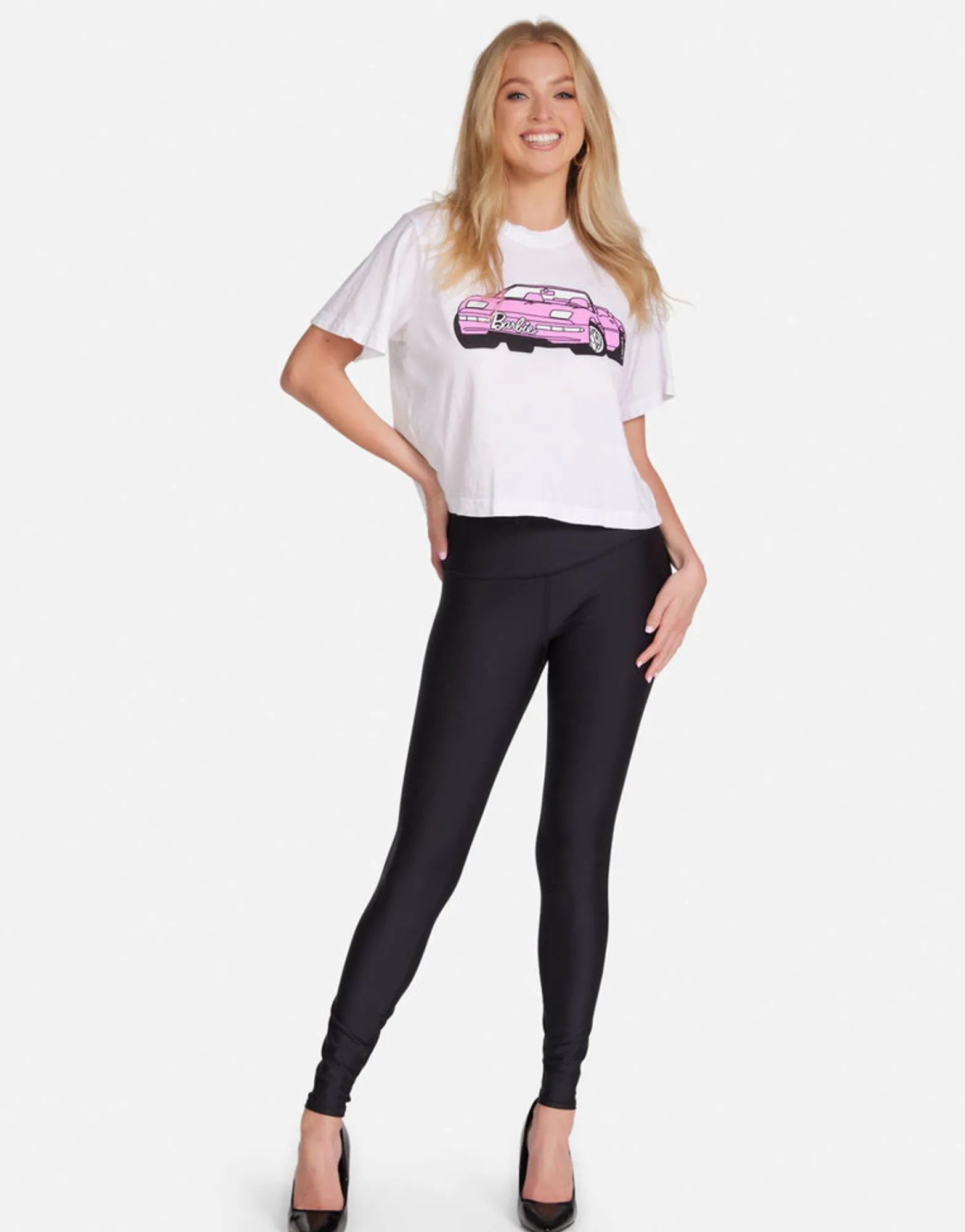 Shop Barbie Convertible Boxy Crop Tee In | Rue By Women Short Sleeve