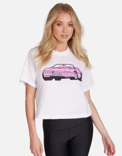 Shop Barbie Convertible Boxy Crop Tee In | Rue By Women Short Sleeve