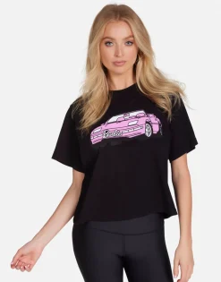 Online Barbie Convertible Boxy Crop Top In | Rue By Women Short Sleeve