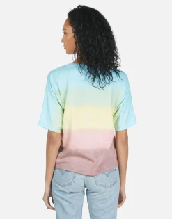 Discount Barbie Text Happy Face Women Short Sleeve