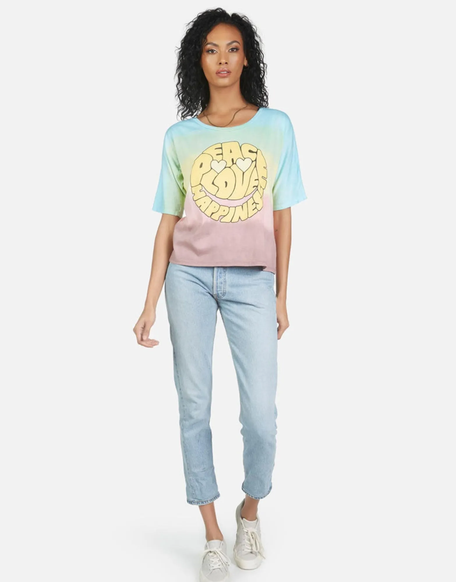 Discount Barbie Text Happy Face Women Short Sleeve