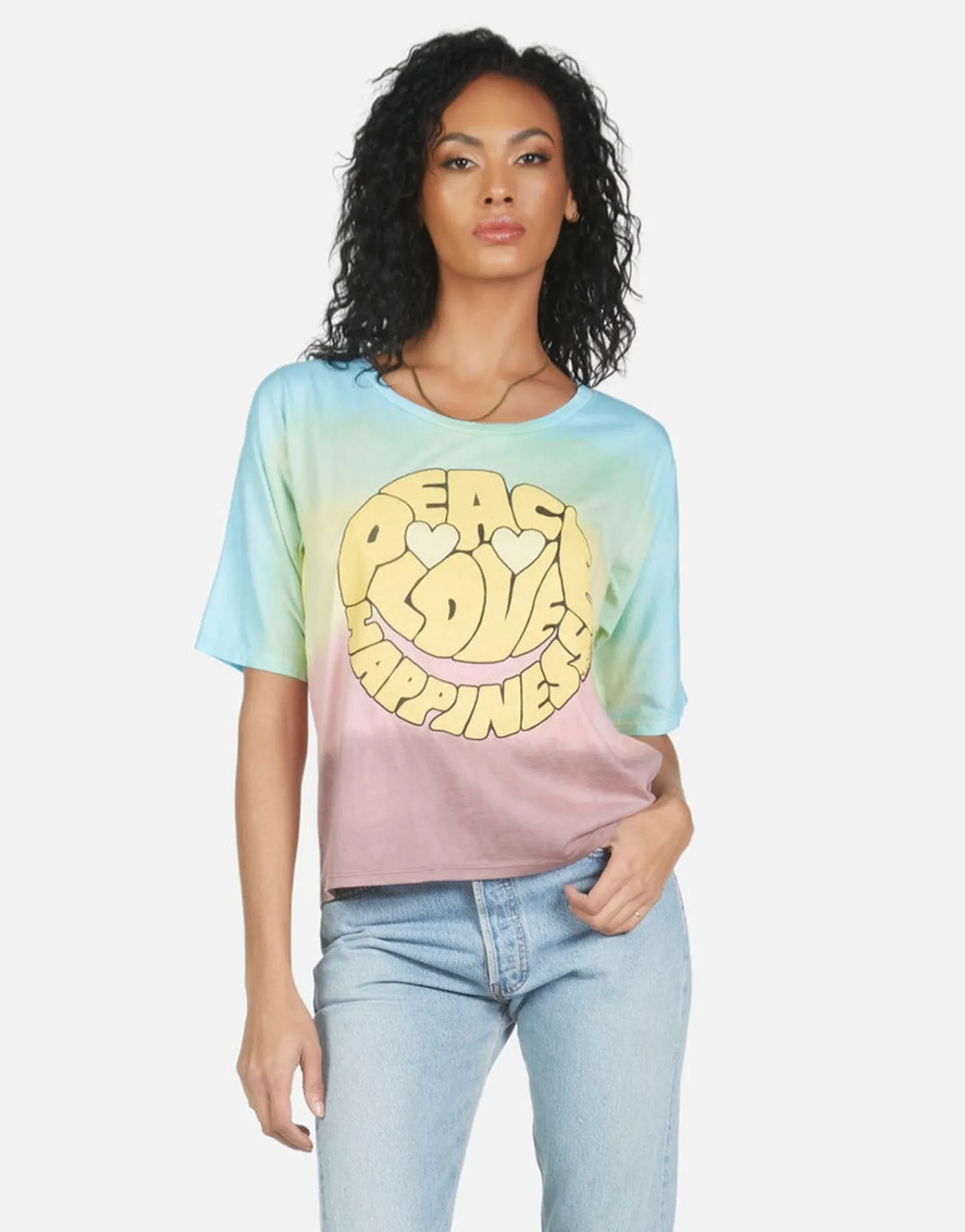 Discount Barbie Text Happy Face Women Short Sleeve