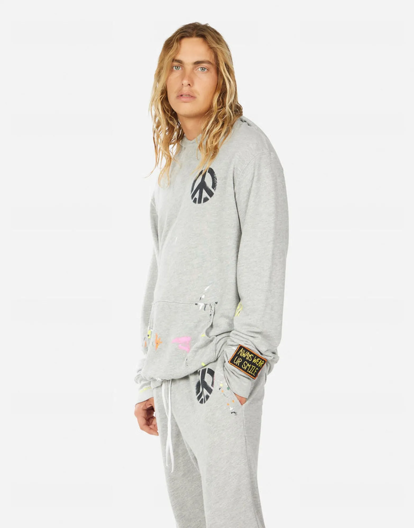 Cheap Beckford Airbrush Peace Men Hoodies