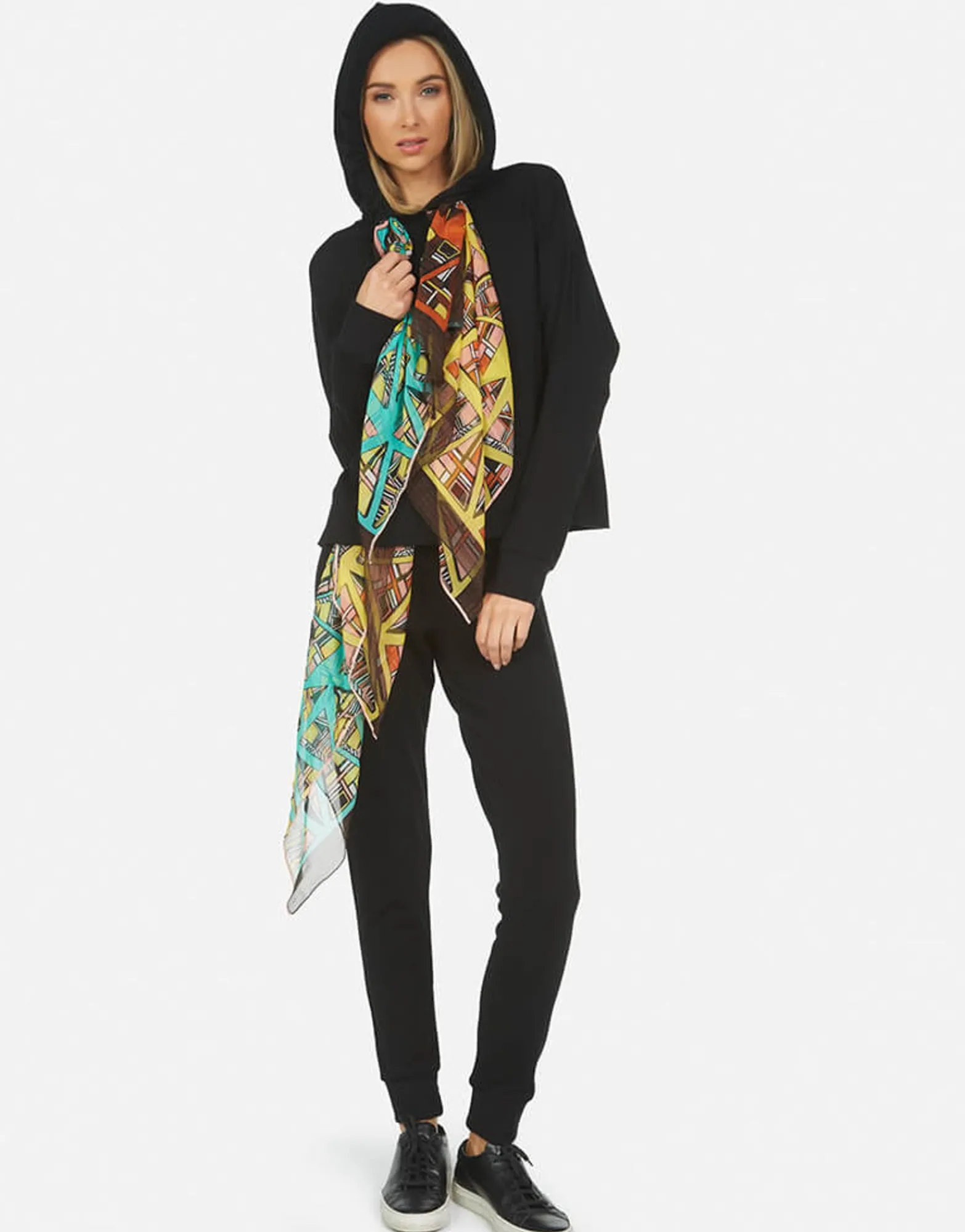 Hot Belinda Scarf Made In La California Usa Ultra Soft Lightweight Fleece Women Hoodies
