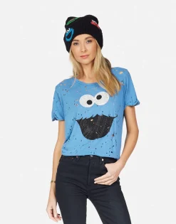 Outlet Bess Crystal Cookie Monster Women Short Sleeve