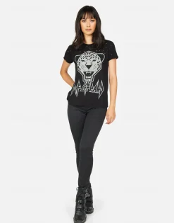 Fashion Bess Tiger Def Leppard Women Short Sleeve
