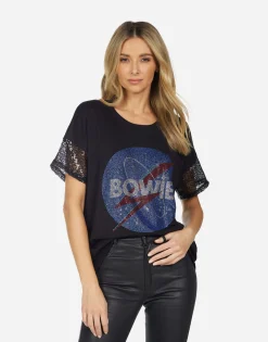 Clearance Beverly Crystal Bowie Space Women Short Sleeve