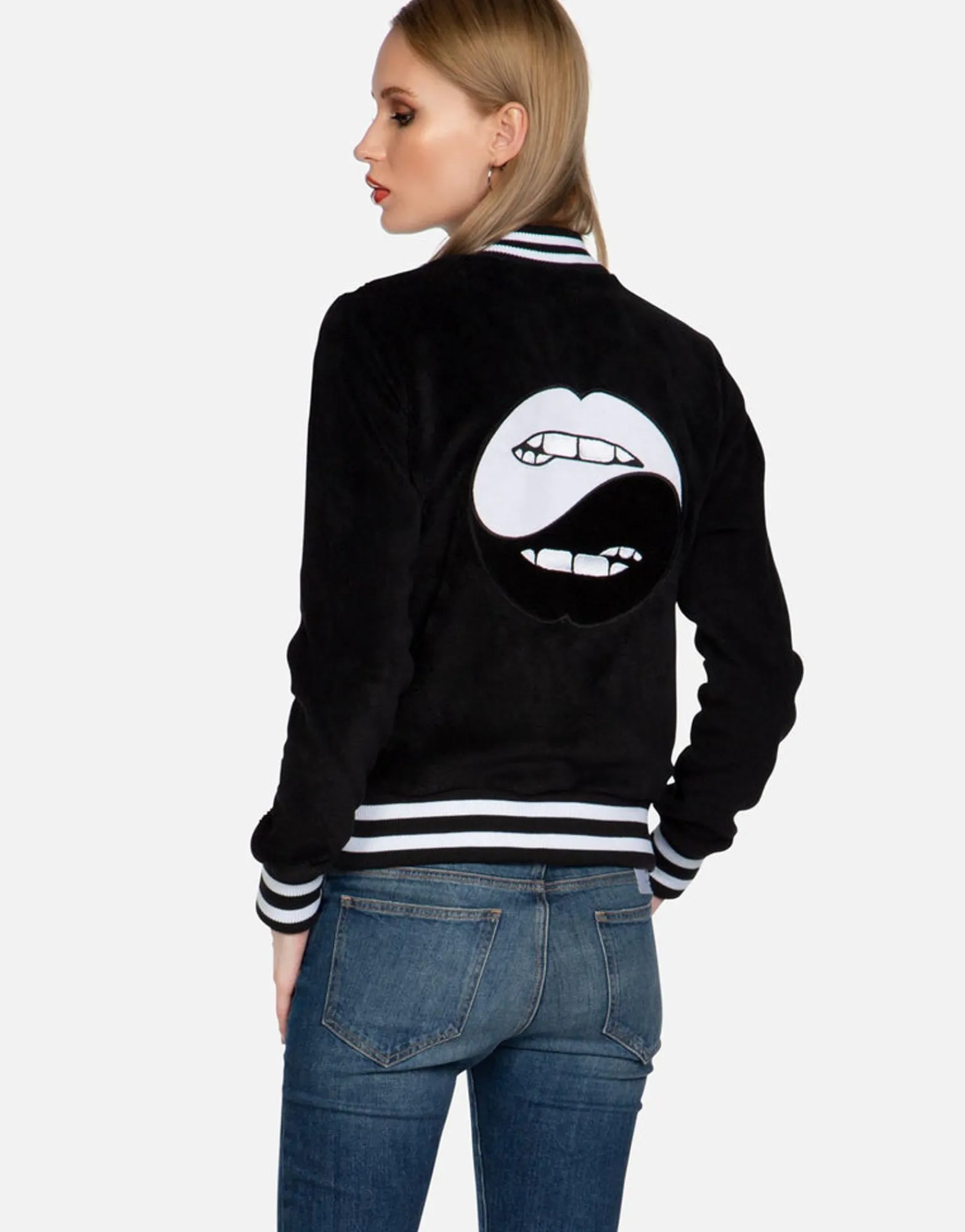 New Biting Lip Yin Yang Faux Fur Jacket | Cambria By Women Jackets