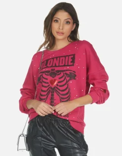 Best Blondie Heart L/S Boyfriend Pullover | Sierra By Women Long Sleeve