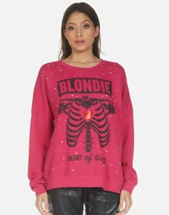 Best Blondie Heart L/S Boyfriend Pullover | Sierra By Women Long Sleeve