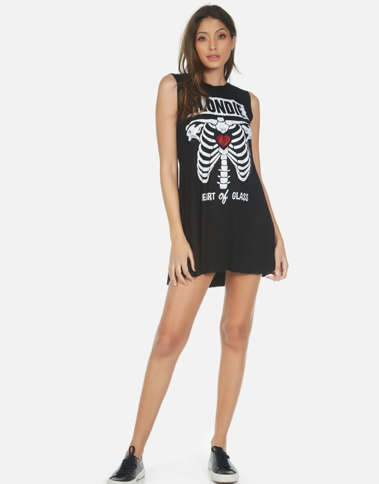 Best Blondie Heart Sleeveless Mini Dress | Deanna By Women Dresses