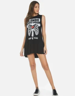 Best Blondie Heart Sleeveless Mini Dress | Deanna By Women Dresses