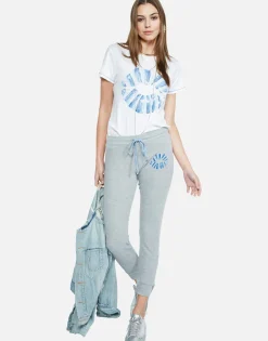 Flash Sale Blue Ombre Lip S/S Tee W/ Contrast Stitching | Aviana By Women Short Sleeve