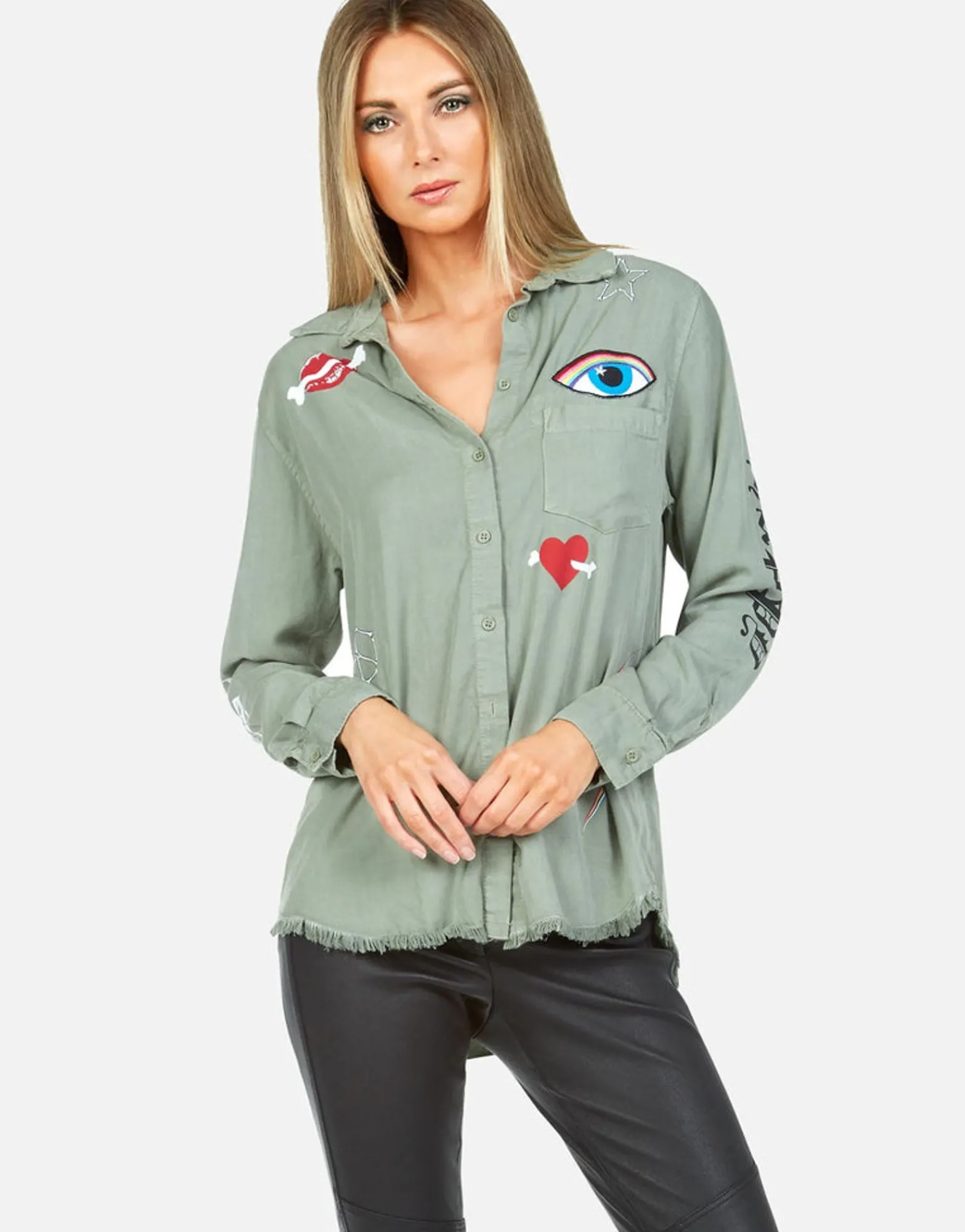 Cheap Bone Elements L/S Button Up Shirt | Sloane By Women Long Sleeve