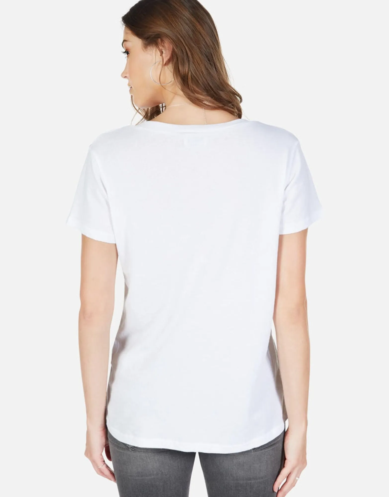 Hot Bone Skull Bone Eye S/S V-Neck Tee | Cruz By Women Short Sleeve