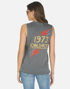 Cheap Bowie 1973 Tour Concert Tank | Kinzington By Women Tanks