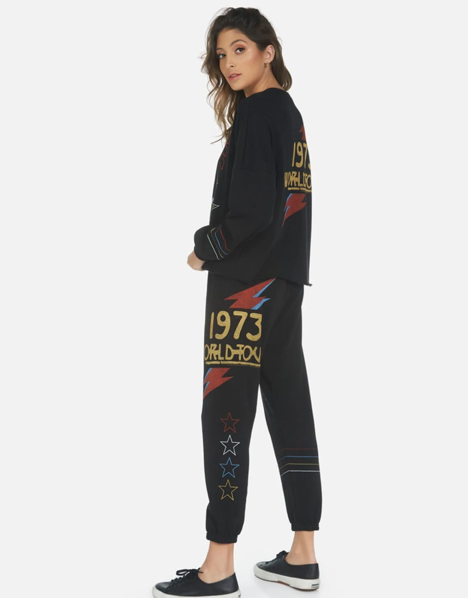 Best Sale Bowie 1973 Tour Crop Sweatpant | Alana By Women Crop Sweatpants