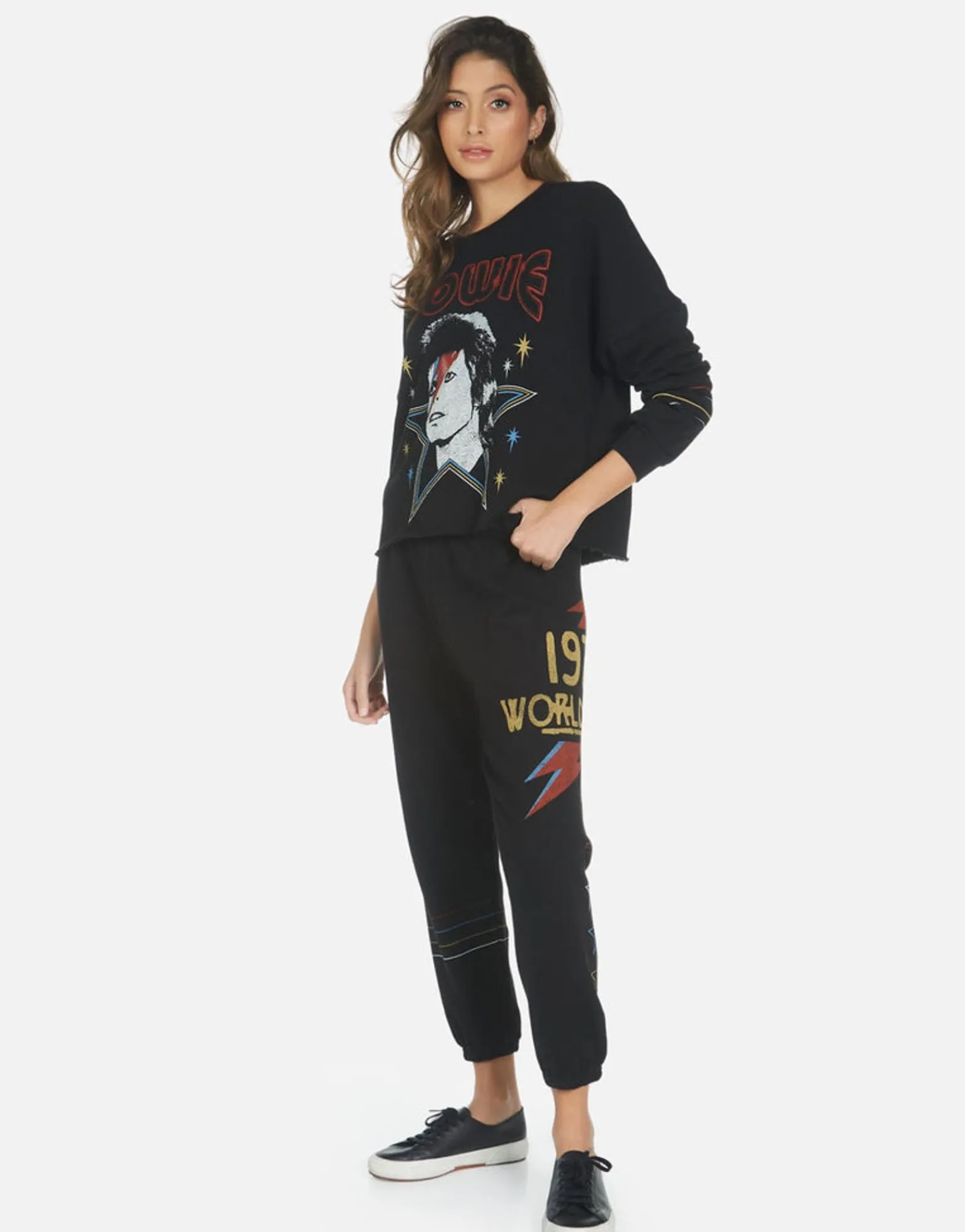Best Sale Bowie 1973 Tour Crop Sweatpant | Alana By Women Crop Sweatpants