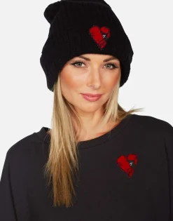 Online Boxing Glove Patch Cashmere Slouch Beanie | Blix By Women Sweaters & Knits
