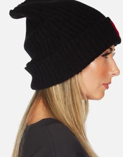 Online Boxing Glove Patch Cashmere Slouch Beanie | Blix By Women Sweaters & Knits