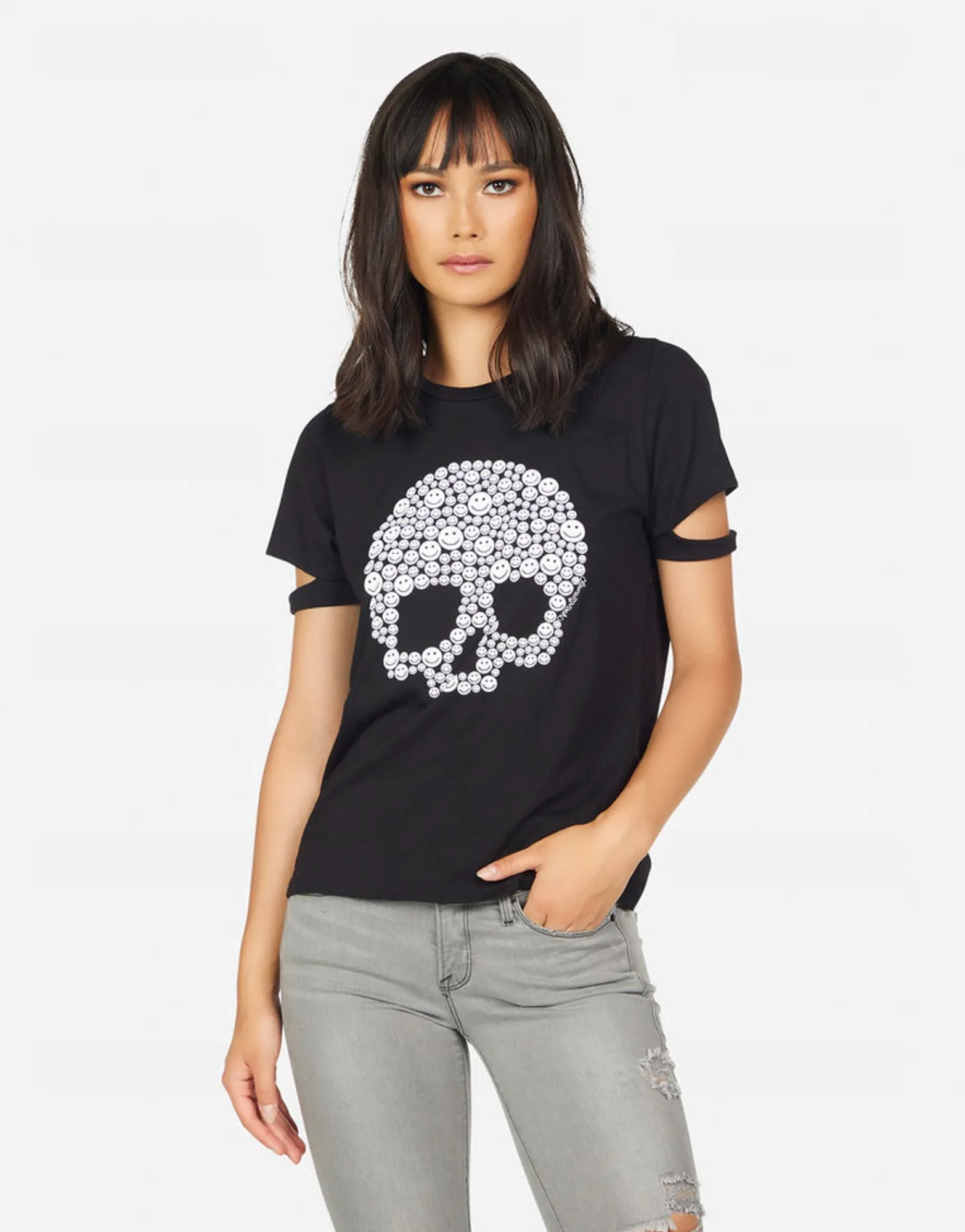 Flash Sale Bri Happy Skulls Women Short Sleeve