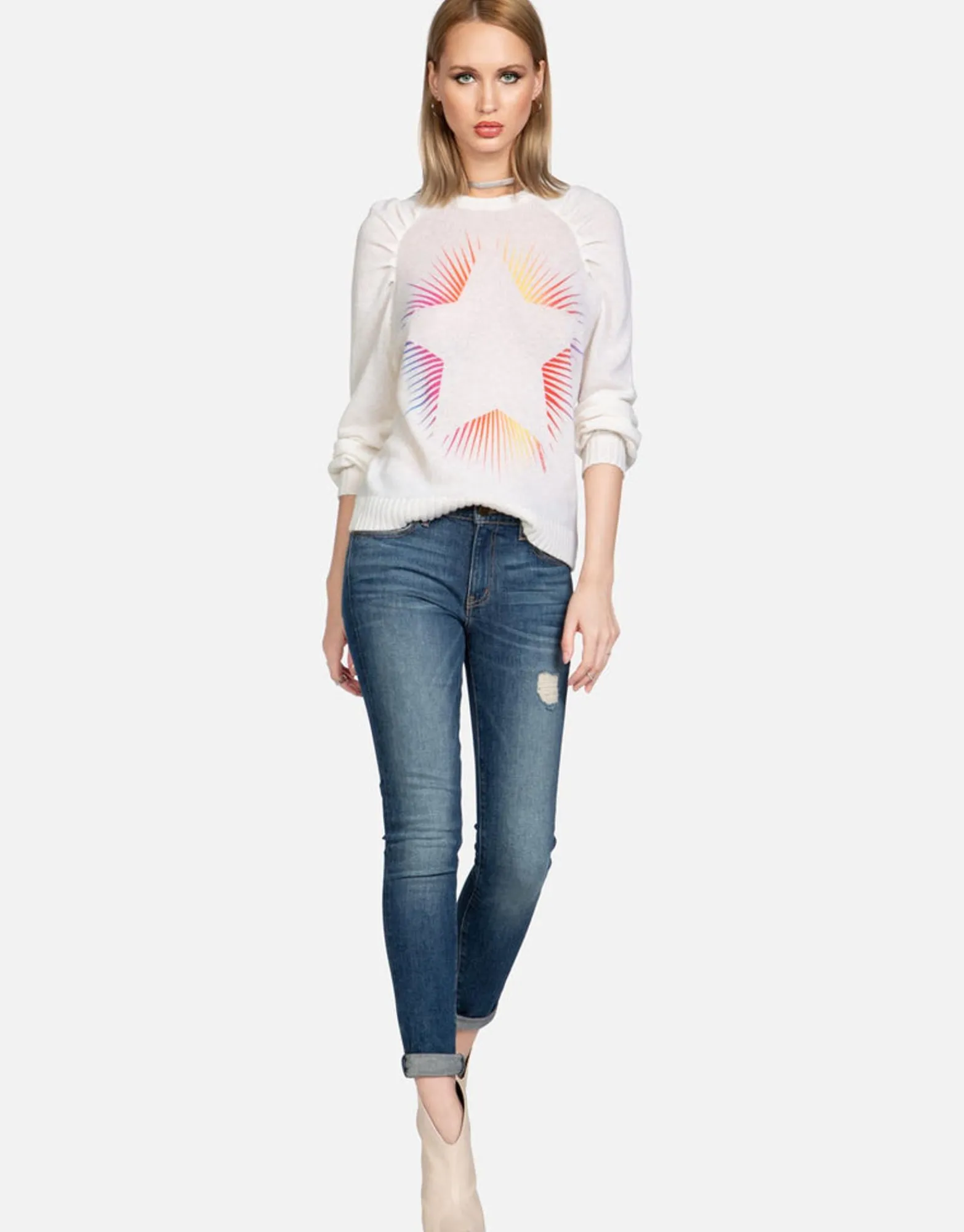Best Sale Bright Starburst Cashmere Sweater | Vida By Women Sweaters & Knits
