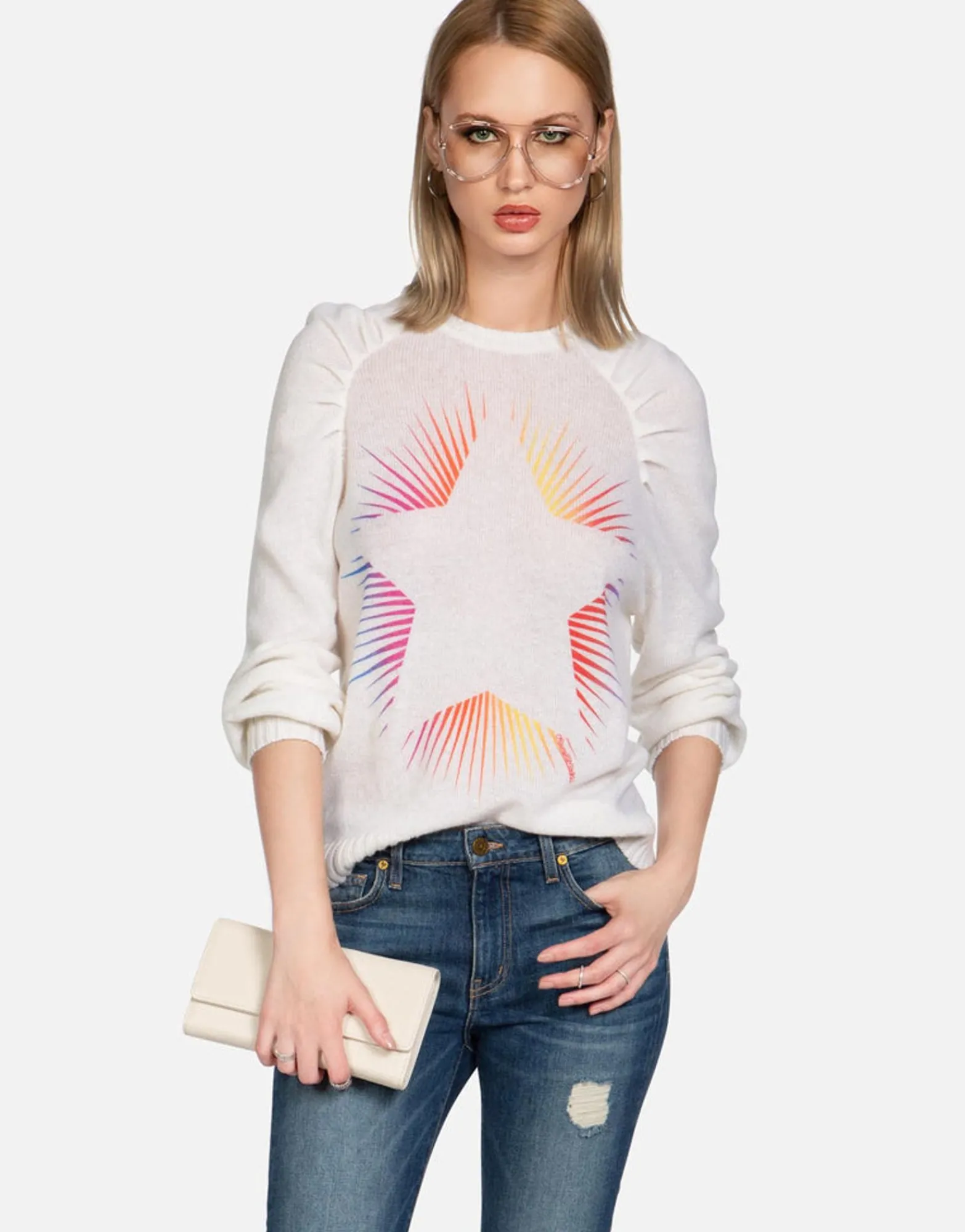 Best Sale Bright Starburst Cashmere Sweater | Vida By Women Sweaters & Knits