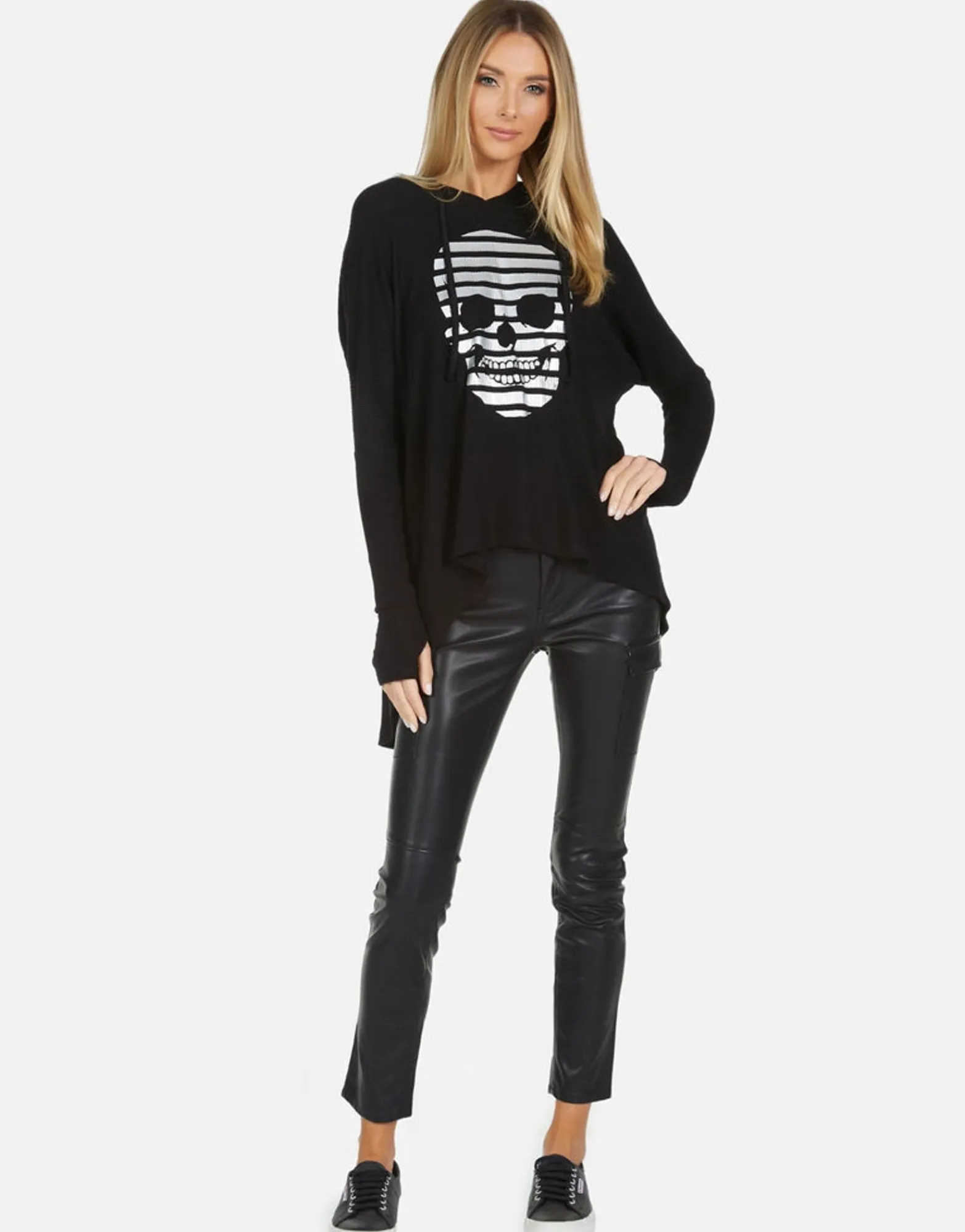 Flash Sale Bristol Stripe Skull Women Hoodies