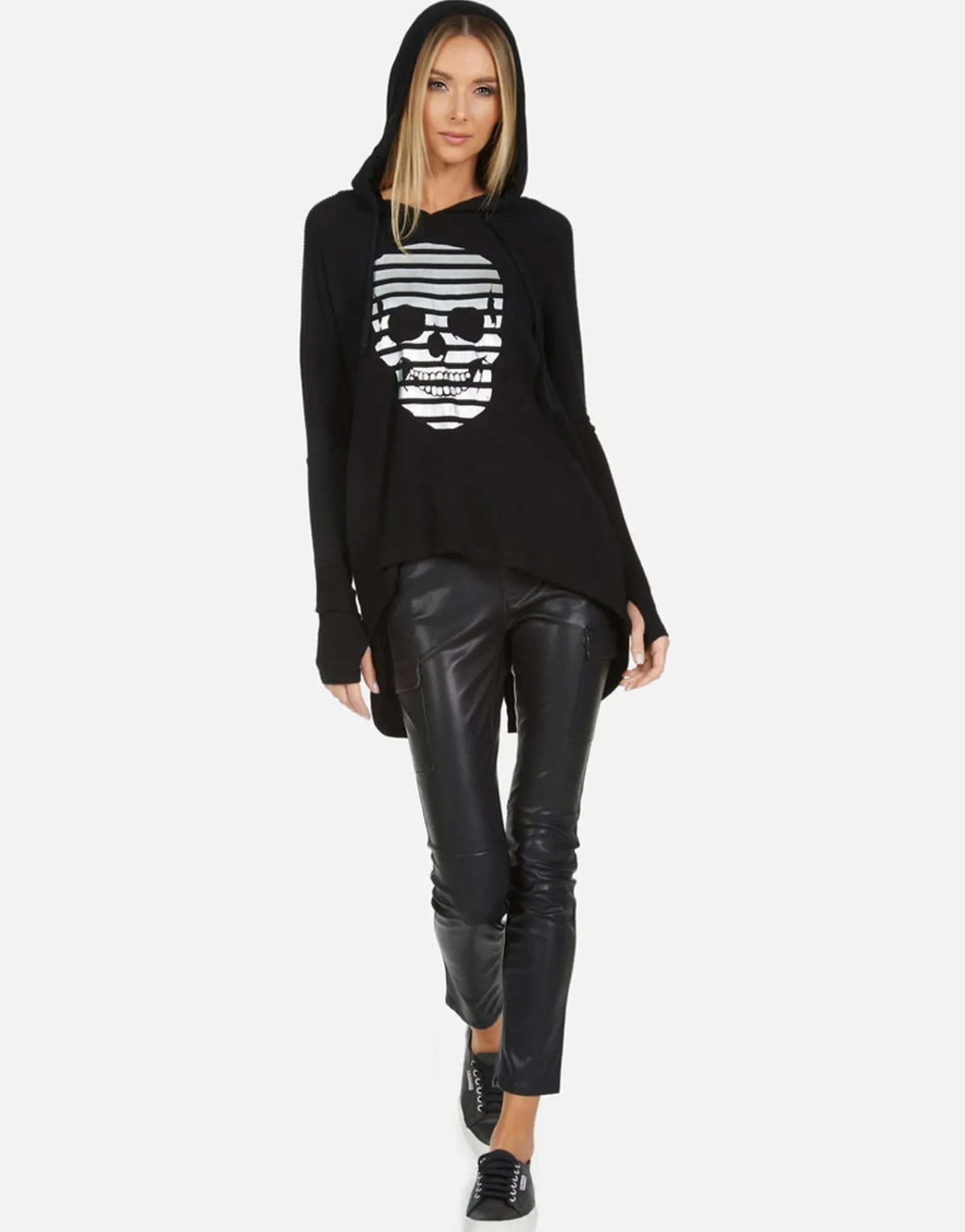 Flash Sale Bristol Stripe Skull Women Hoodies